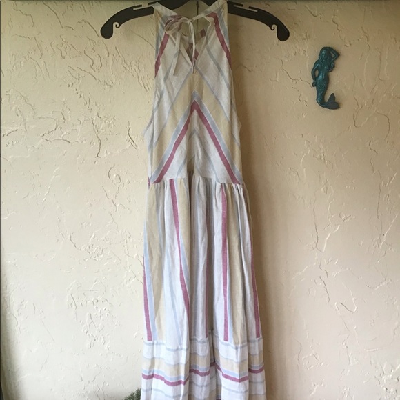 SOLD πListicle Midi Linen Striped Dress EUC M - Picture 11 of 12